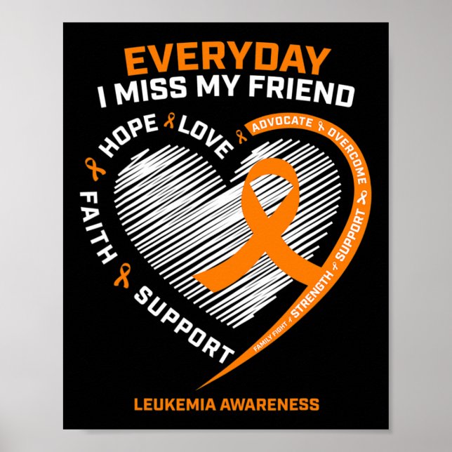 Remembrance Loving Memory Of My Friend Leukaemia A Poster (Front)