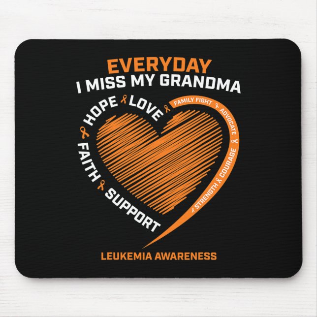 Remembrance Loving Memory Of My Grandma Leukaemia  Mouse Pad (Front)