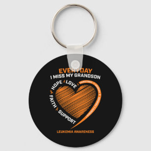 Remembrance Loving Memory Of My Grandson Leukaemia Keychain