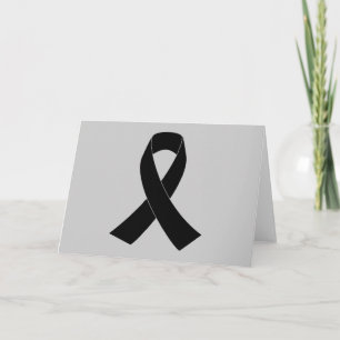 Remembrance, Mourning Black Awareness Ribbon Card