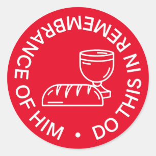 Remembrance of Him Communion Stickers