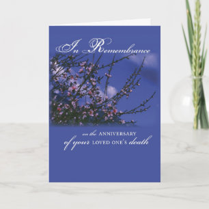 Remembrance on Anniversary of Loved One's Death Card