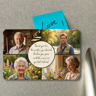Remembrance Photos and Sentiment Memorial Picture Magnet