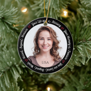 Remembrance Sympathy Keepsake Memorial Photo Ceramic Ornament