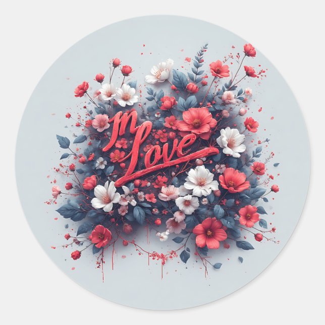 remembre your love all day  classic round sticker (Front)
