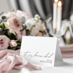 Remerciements "À Mon Père Bonus Le Jour De Mon Mariage" Carte Me