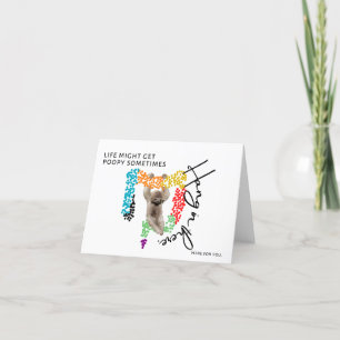Remerciements Accrochez-vous à la carte de note de tracé Colon