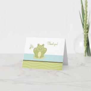 Remerciements Agitez la grenouille et la carte de note pliée par
