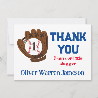 Remerciements All-Star Baby Boy's 1st Birthday Carte de remercie