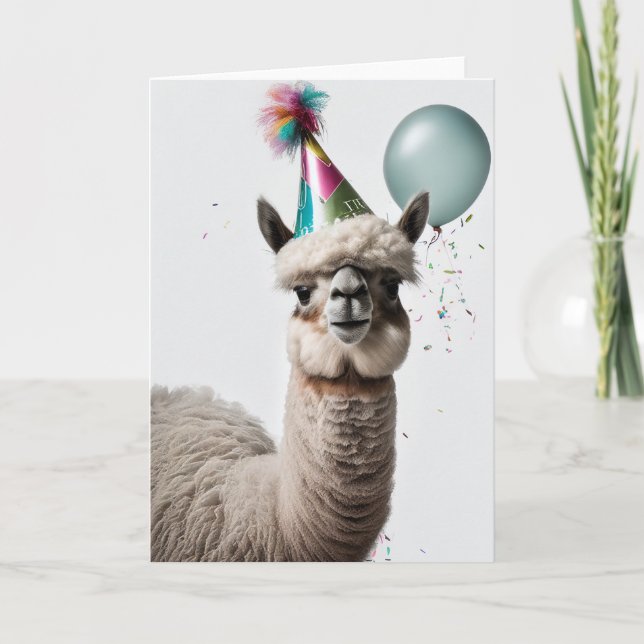 Remerciements Alpaca Anniversaire Carte de voeux pliée (Devant)