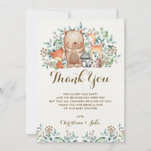 Remerciements Anniversaire de baby shower de carte de