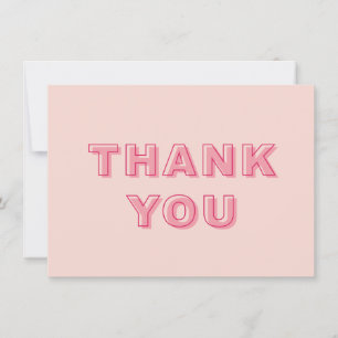 Remerciements Arche rose moderne Gras Type Texte Carte de remerc