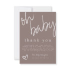 Baby shower moderne Oh Baby Neutral Carte de remer