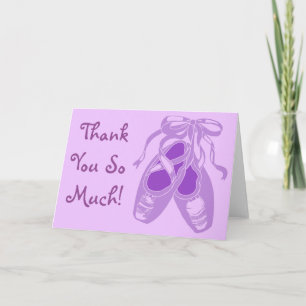 Remerciements Ballet violet Chaussures Lavender Carte de remerci