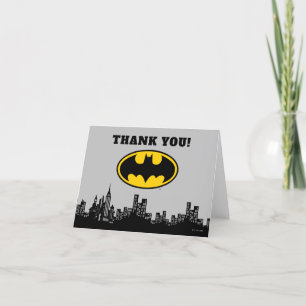 Remerciements Batman Gotham City Carte de remerciement d'anniv