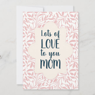 Remerciements Beaucoup d'amour pour toi Maman Carte de la fête d