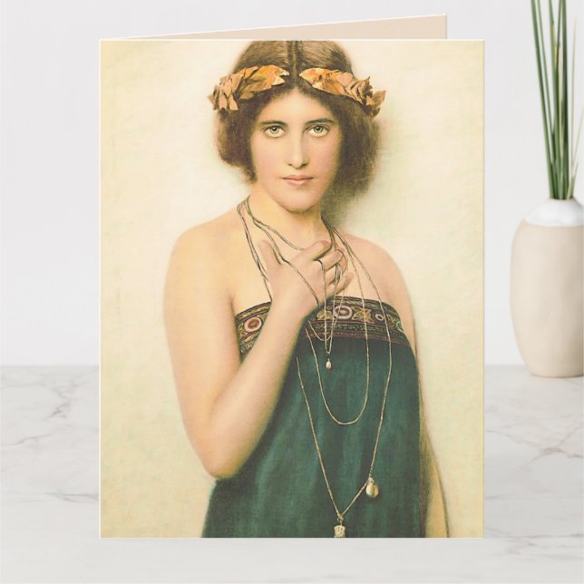 REMERCIEMENTS BELLE CARTE D'ANNIVERSAIRE DE LA FEMME VINTAGE BOH (Devant)