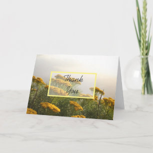 Remerciements Belle Carte De Vœux De Remerciement Fleurs Jaunes