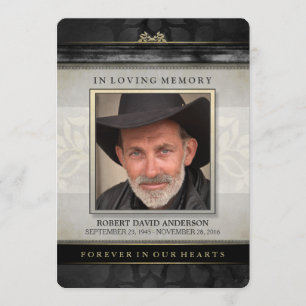 Remerciements Black Gold Contemporary Sympathy Carte de remercie