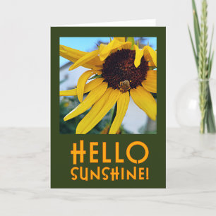 Remerciements Bonjour Sunshine ! carte de voeux vierge