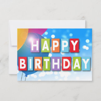 Remerciements Bonne carte de ballon d'anniversaire
