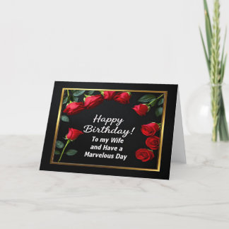 Remerciements Bonne carte de femme Red Rose Anniversaire