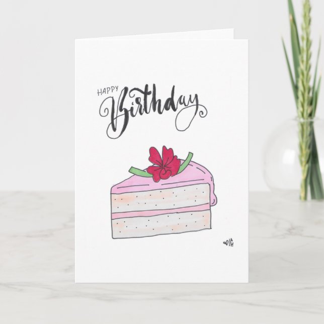 Remerciements Bonne carte de gâteau 1 anniversaire (Devant)