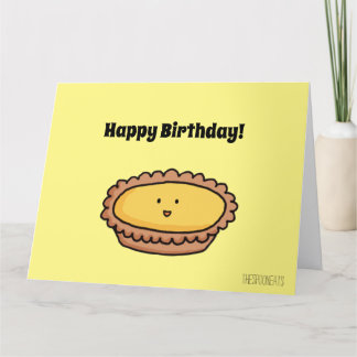 Remerciements Bonne carte de tarte aux oeufs d'anniversaire
