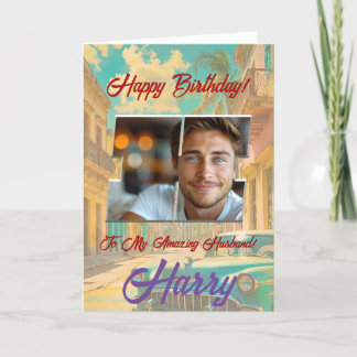 Remerciements Bonne carte de voeux d'anniversaire avec photo