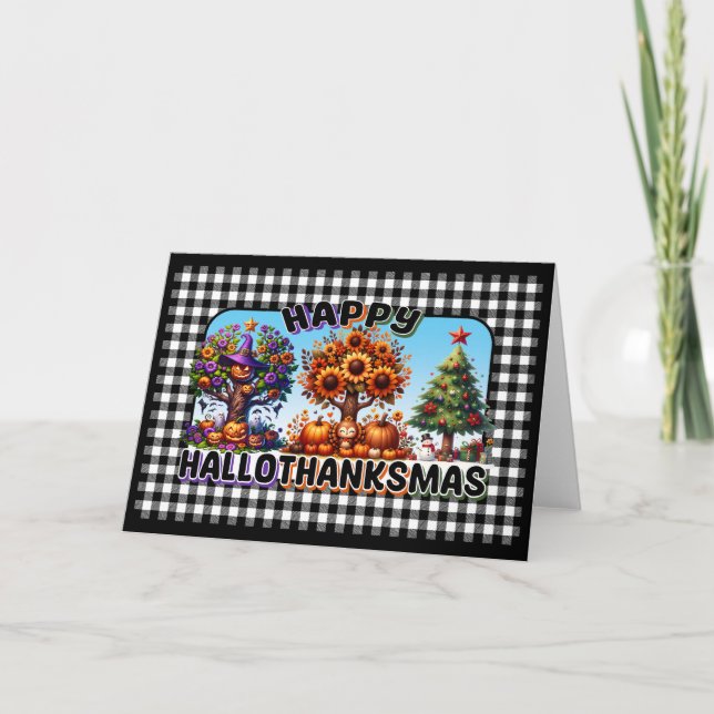 Remerciements Bonne carte de voeux HALLOTHANKSMAS (Devant)