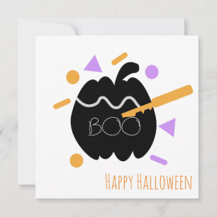 Remerciements Bonne carte de voeux Halloween   Carving Citrouill