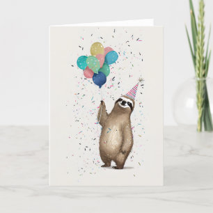 Remerciements Bonne Sloth Celebration Carte de voeux