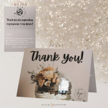 Boule Disco | Boho Florals | Carte de remerciement