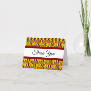 Remerciements Bright African Kente K29 Folded Carte de remerciem