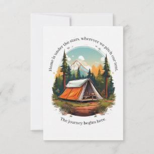 Remerciements Camping Under the Stars : Carte de voeux à thème d
