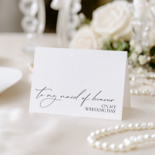 Remerciements Carte "À ma femme d'honneur le jour de mon mariage