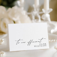 Carte « À notre officiant le jour de notre mariage
