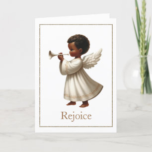 Remerciements Carte Ange de Noël afro-américaine