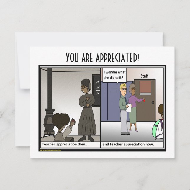 Remerciements Carte Appréciation de l'enseignant (Devant)