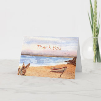 Remerciements Carte "Bunny de plage (Merci)"