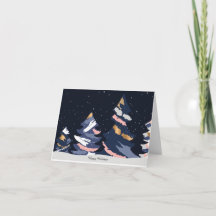Carte ciel sombre de Noël