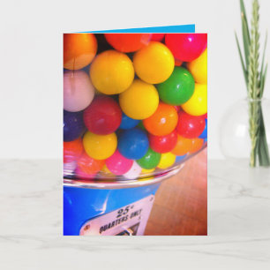 Remerciements Carte d'anniversaire Boules de Bubble Gum