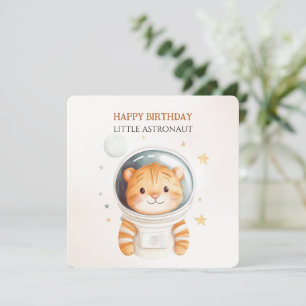 Remerciements Carte d'anniversaire d'astronaute sur le thème de