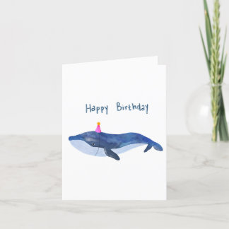 Remerciements Carte d'anniversaire de baleine