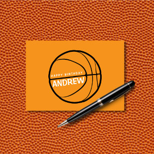 Remerciements Carte d'anniversaire de basket-ball