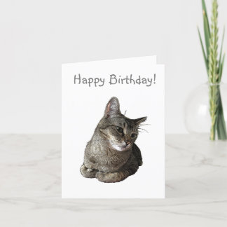 Remerciements Carte d'anniversaire de chat Abyssinian