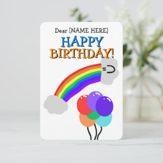 Remerciements Carte d'anniversaire de dessin pour enfants (noir 