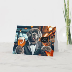 Remerciements Carte d'anniversaire de l'homme Newfie