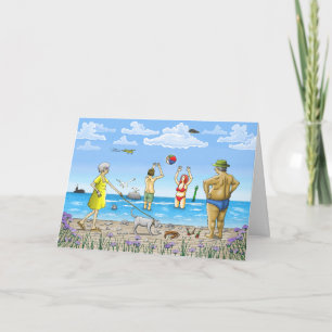 Remerciements Carte d'anniversaire de plage d'été