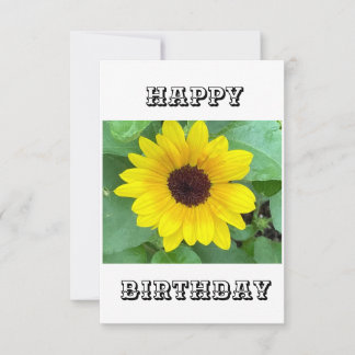 Remerciements Carte d'anniversaire de Sunflower